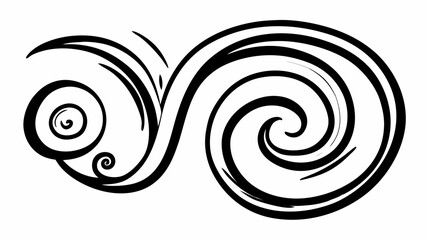Swirling Abstract Design Elegant Spiral and Flourish Vector Illustration