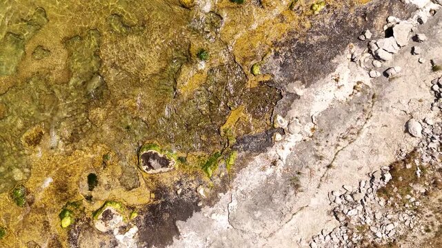 Waves on Sevan  lake's edge. Close-up