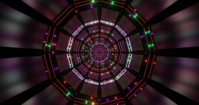 Vibrant geometric patterns create a mesmerizing seamless loop for an immersive visual experience