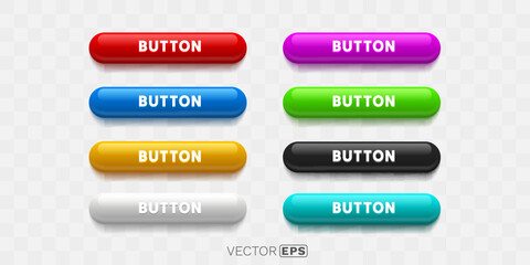Set color round button, frame label, event web element. Vector illustration