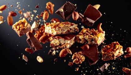 Chocolate Nut Clusters and Dark Chocolate in Motion