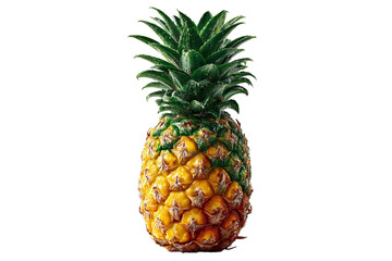 Fototapeta premium Pineapple, a photograph of an isolated pineapple on an isolated on a transparent background in PNG format.