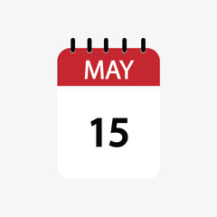 15 may calendar may calendar vector illustration