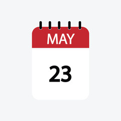 23 may calendar may calendar vector illustration