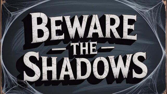 beware the shadows spooky halloween text