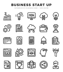 Business Start Up Icon Bundle 25 Icons for Websites and Apps