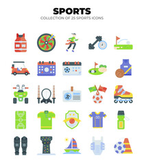 Collection of 25 Sport Icons. A Vibrant Guide to Various Games and Activities