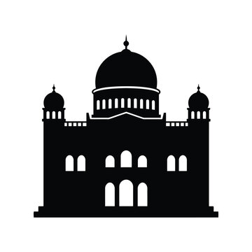 black synagogue silhouette on white background clip art preview