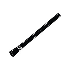 Didgeridoo traditional australian indigenous musical instrument handcrafted with detailed design vector