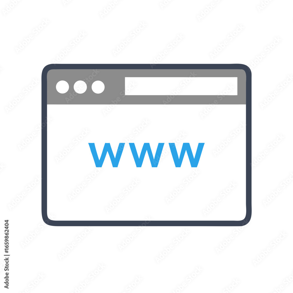 Aufkleber simple web browser window icon with 