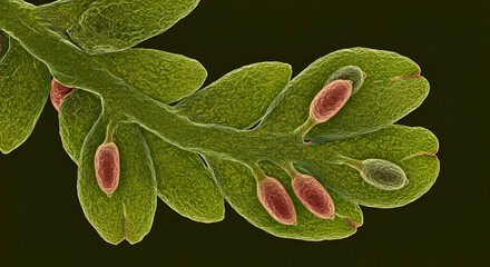 Liverwort Antheridiophore with Mature Antheridia