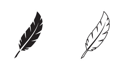 Feather icon with transparent background