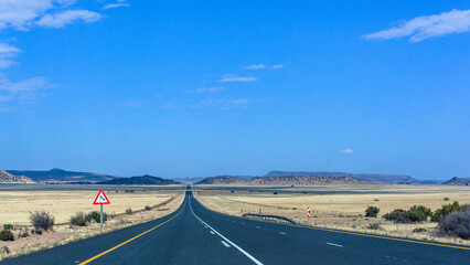 Travel Driving Highway Wide Dry Expanse Arid Farming Landscape