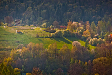 Panorama Muszyny spod Malnika w piękny, wiosenny dzień. © rogozinski