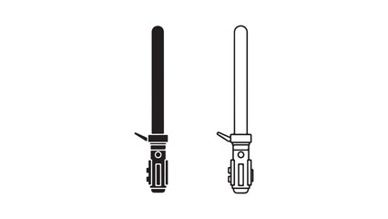 Obraz premium Lightsaber icon set with transparent background