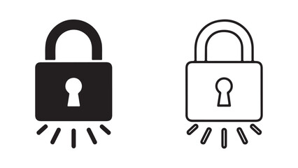 Lock icon with transparent background