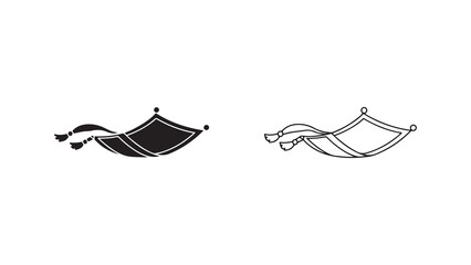 Magic carpet icon with transparent background