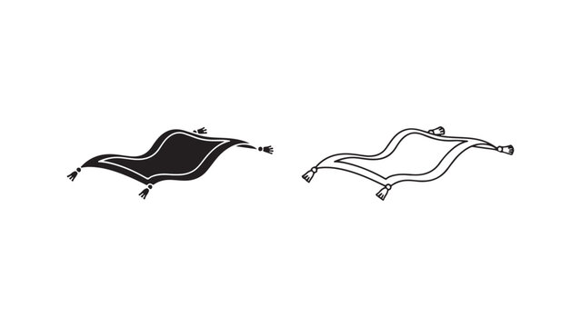 Magic carpet icon with transparent background