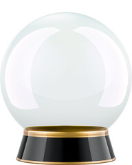 Clear Crystal Ball with stand , transparent background