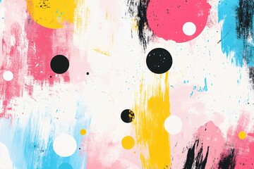 Vibrant abstract brushstrokes create a modern graphic art piece