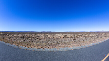 Travel Driving Highway Wide Dry Karoo Landscape