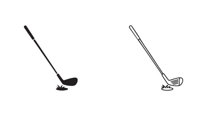 Golf club icon with transparent background