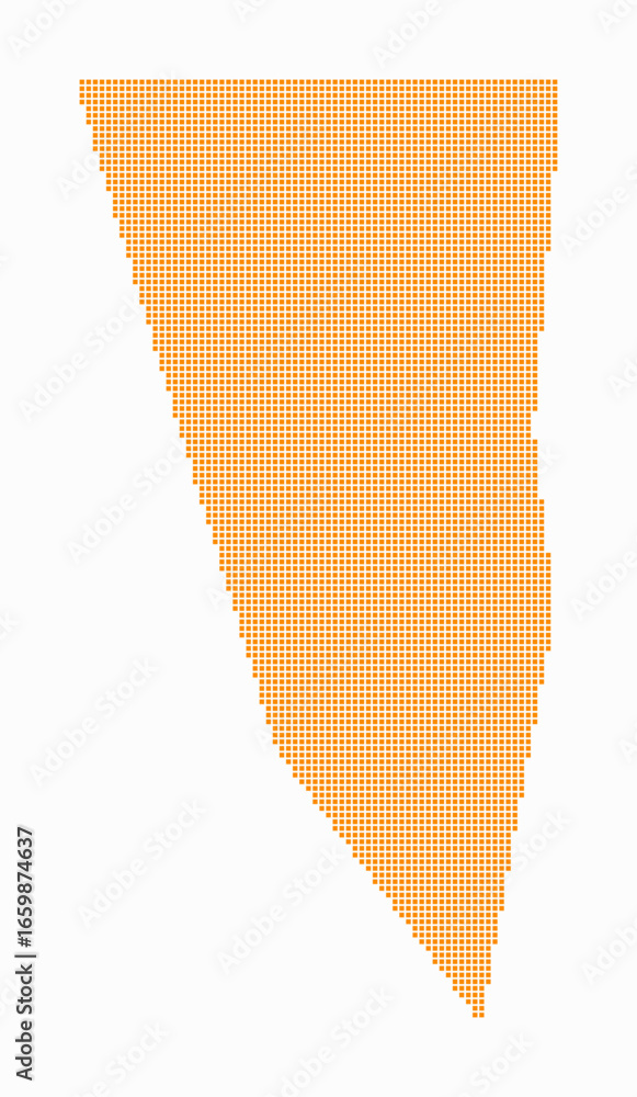 Poster gibraltar dotted map. digital style map of the country on white background. gibraltar shape with squ