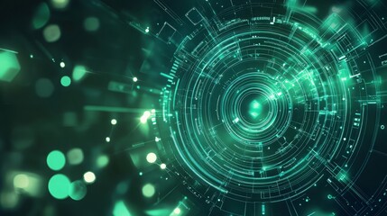 Fototapeta premium Futuristic cristal green background