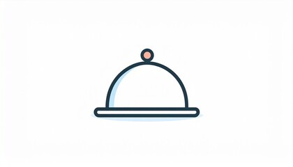 Fototapeta premium Cloche icon vector illustration logo template for many purpose. Isolated on white background