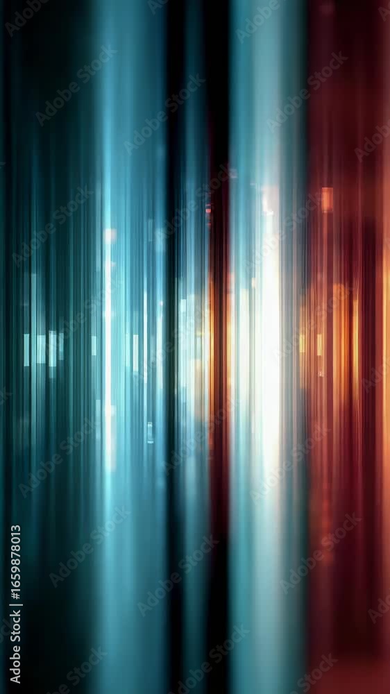 Poster vibrant light patterns create dynamic visual effects in a dark space