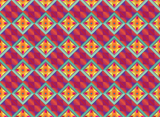 Ikat pattern seamless abstract background for textile design, wallpaper, wrapping paper texture.
