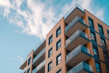 Fototapeta premium Modern office building. New modern apartment building exterior.