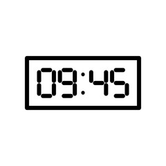 Digital Clock Display Showing Time as 09:45 in Minimalistic Style