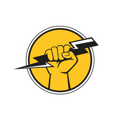 bolt hand abstract logo modern style 