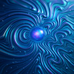 Abstract Aurora Borealis Inspired Flowing Ribbons