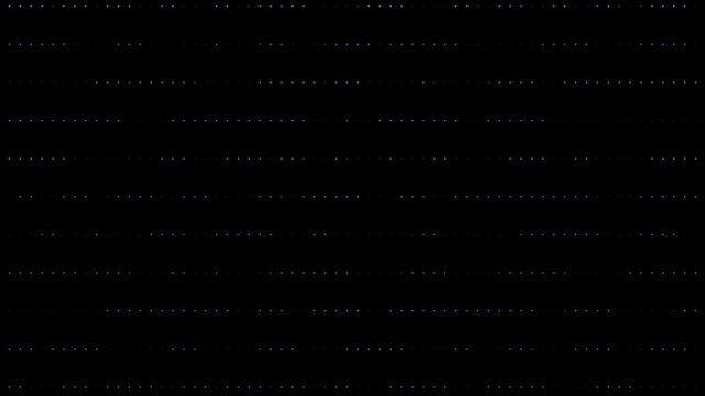 4K 60fps Animation of a Flowing Digital Grid with Cyan Dots.