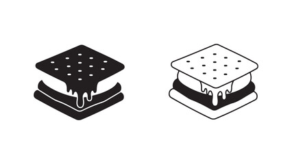 S'mores icon with transparent background