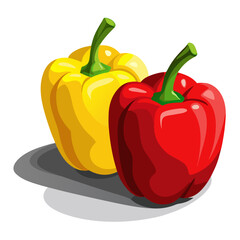 red yellow peppers