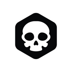 skull bone abstract logo modern style