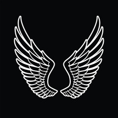 Fototapeta premium wings bird abstract logo modern style