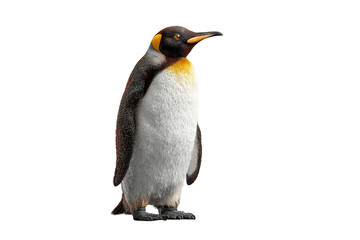 Fototapeta premium Majestic King Penguin stands tall with striking black, gold, and white plumage