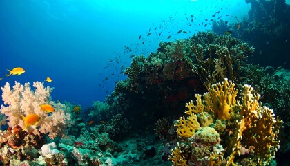 Obraz premium Vibrant coral reef scene underwater