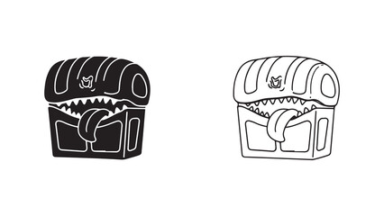 Open treasure chest with gold coins and jewels