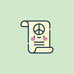icon illustration to commemorate peace day