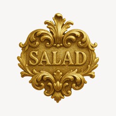 Ornate golden 'Salad' emblem