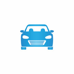 Obraz premium blue car icon, car icon vector illustration, Blue Car Front View Icon Vector, car icon, vehicle symbol, blue car vector, automobile front view, transport illustration, driving concept, automotive logo