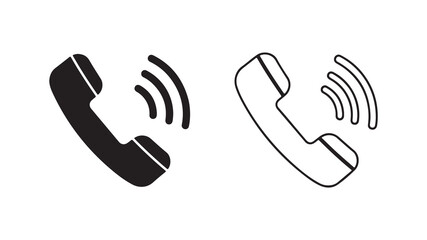 Phone icon with ringing sound and transparent background