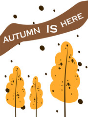Autumn banner with leaves vector illustration