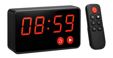 Tabletop interval timer with LED display and remote control for circuit training