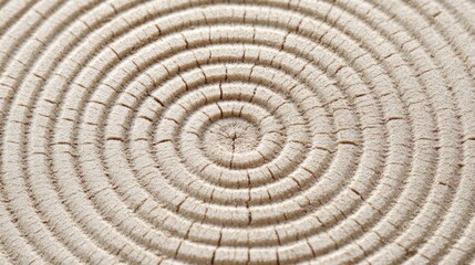 Fototapeta premium Macro Image of Wooden Coaster Surface with Concentric Rings and Natural Cracks